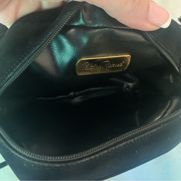 PALOMA PICASSO black suede crossbody bag VINTAGE - Picture 5 of 7